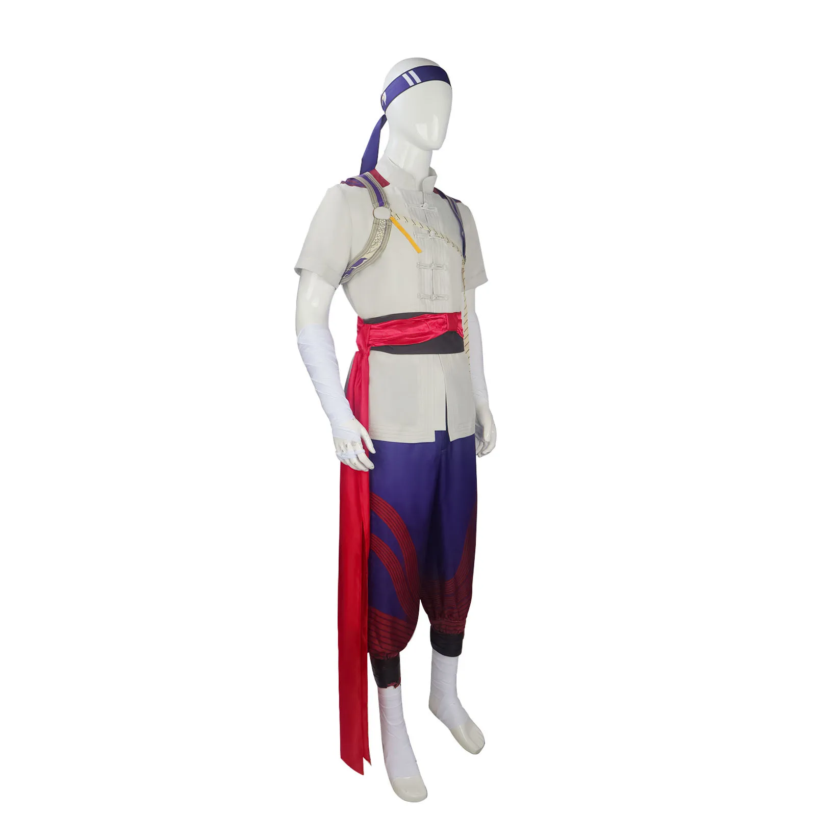 Liu Kang Cosplay Costume Mortal Fantasia Halloween Carnival Party Suit