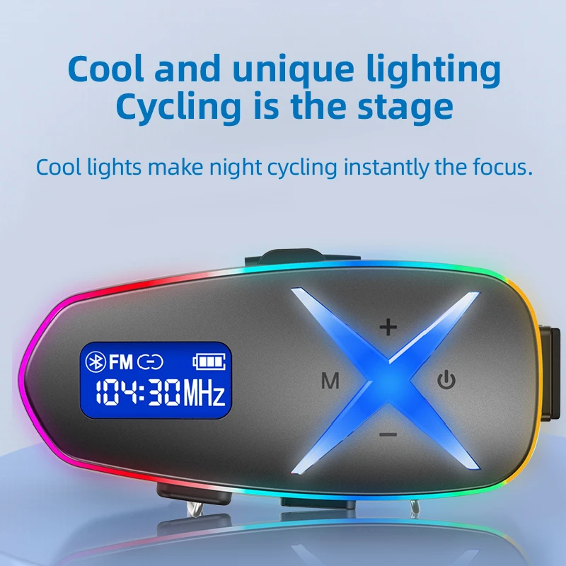 Cyberpunk Style Ride Helmet Earphone For Universal Motorcycle Helmet Matte Body Bluetooth Call Music Long Battery Accessory