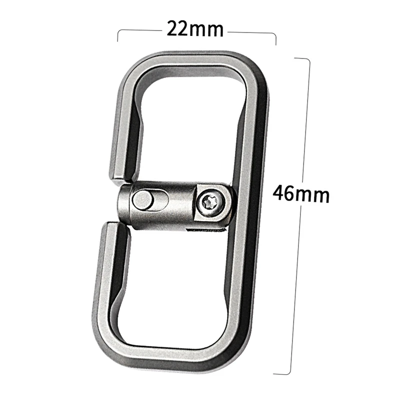 Titaniumlegering Drukslot Positie Sleutelhanger Quick Release Autosleutelhanger Koeienhuid Hanger EDC Gadget Cadeau voor mannen