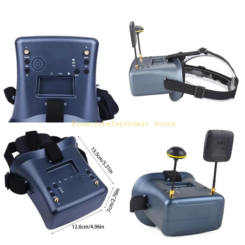 G8DB 4.3Inch FPV Tranverser Goggles Glasses with Adjustable Headband for Immersive Quadcopter 2000mAh Battery Powerful