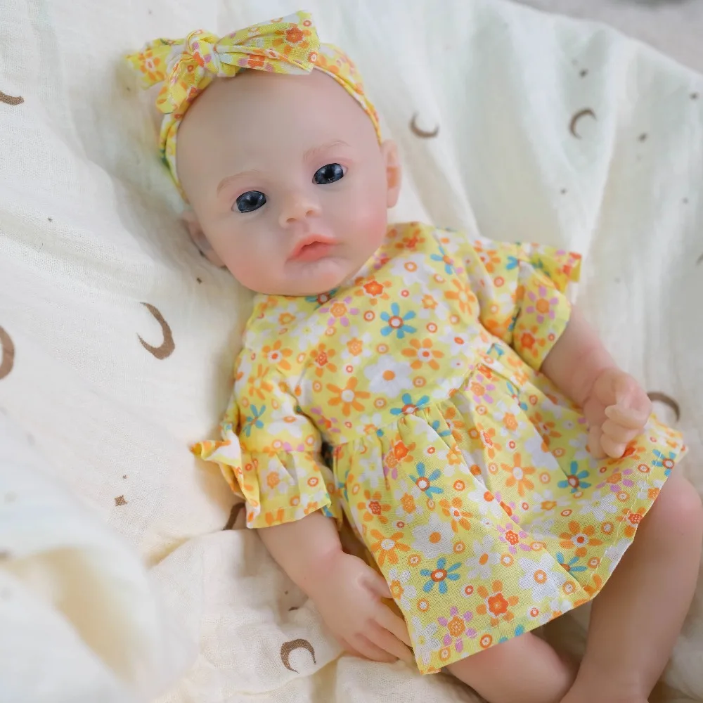 12 '' Super Soft Silicone Reborn Baby Doll Prato Collezione ad alta quantità Bambola Estensibile Realistico Neonato Bocca Può aprire