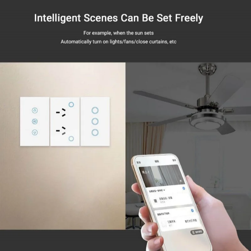 Aus Standard Tuya Wifi Smart Socket 15A Dual Plug Power Metering App Settings To Turn On / Off Background Light Glass Inteligent