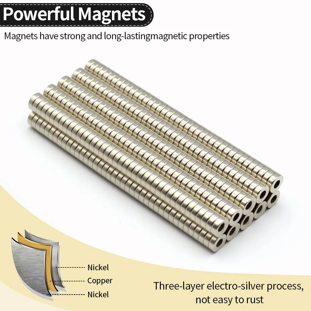 8x3-3 مللي متر سوبر قوي مغناطيس النيوديميوم N35 ندفيب المغناطيسي الدائم imanes جولة مع ثقوب مغناطيس قوي الثلاجة