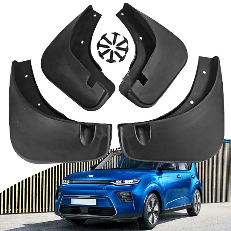 4pcs Car Mud Flaps Front Rear Fender Flares Splash Guards Auto Mudflaps Mudguards For Kia Soul 2010- 2012