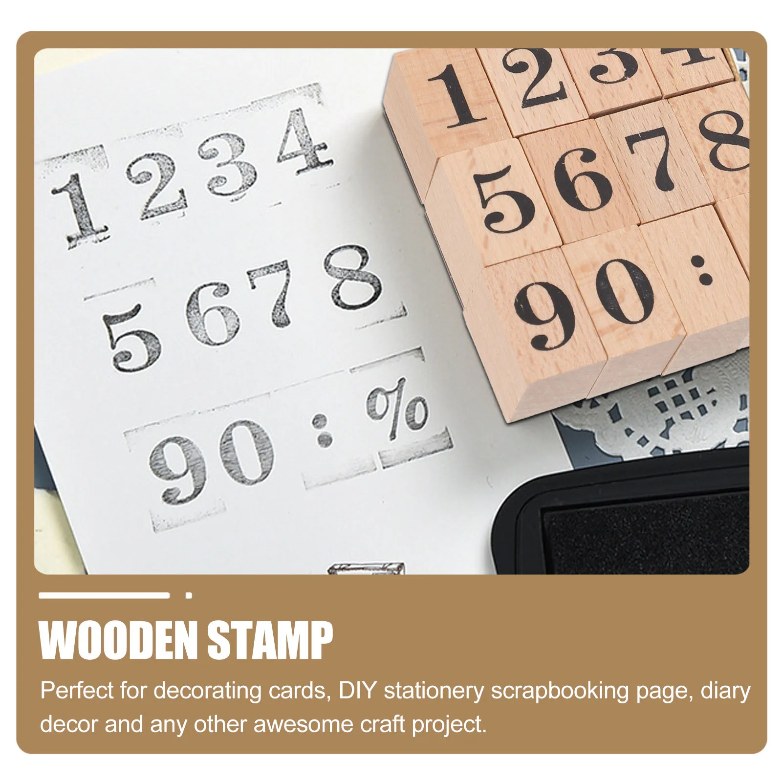 

Wooden Stamp Set Scrapbooking Supplies Months Stamps Small Number for Crafts Date Card Making