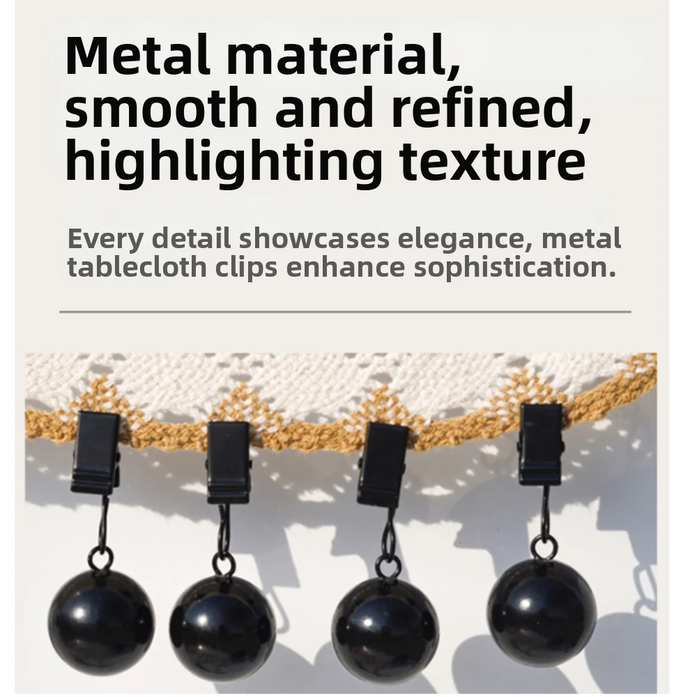 4 pcs Gravity Ball Curtain Weight Ball with Clip Windproof Curtain Weights Rustproof Durable Heavy Duty Drapery Weights