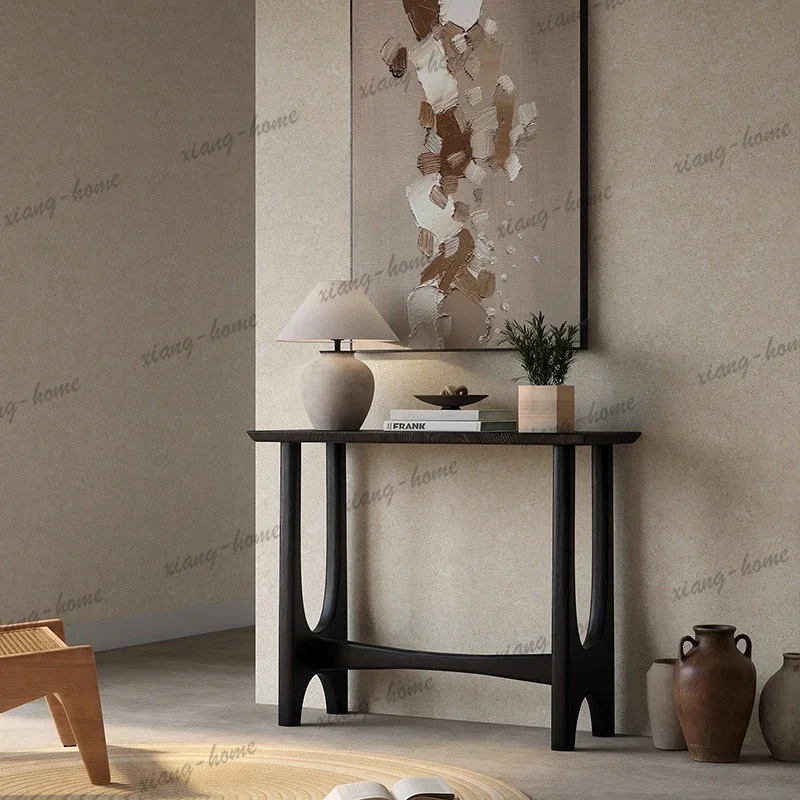 LJY Wabi Sabi Rustic Console Tables Minimalist Aesthetic Living Room Entryway Console Tables Chinese Traditional Bureau Furnitur