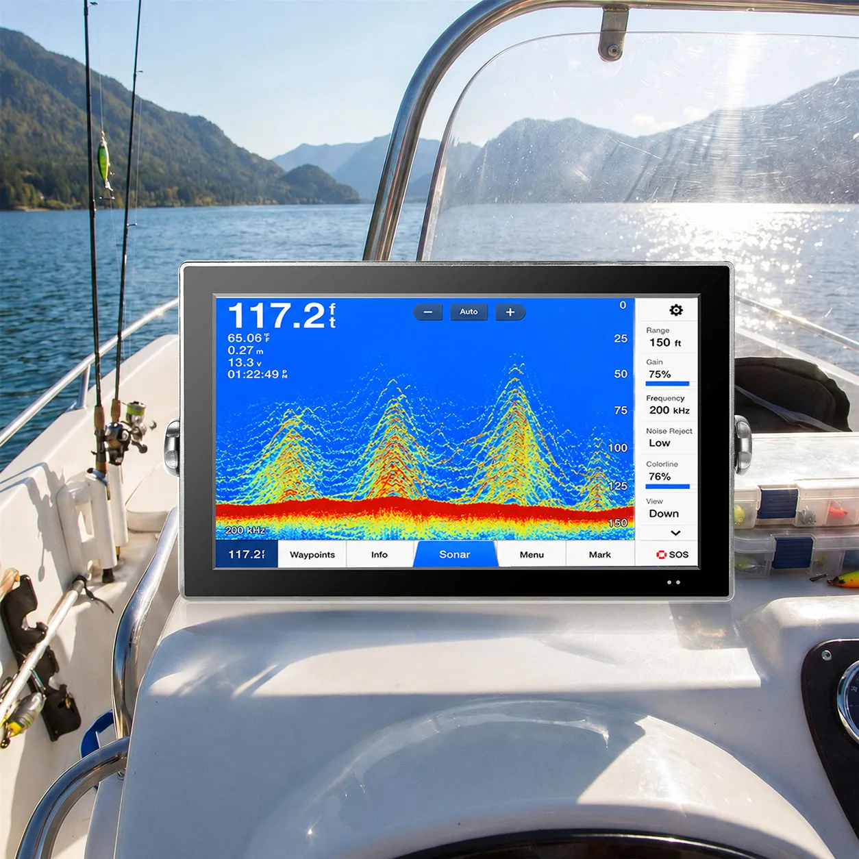 Industrial Monitor  IP67 Marine Monitor Touch Screen Optical Bonding Anti glare 1500 nits Fishing Boat Display