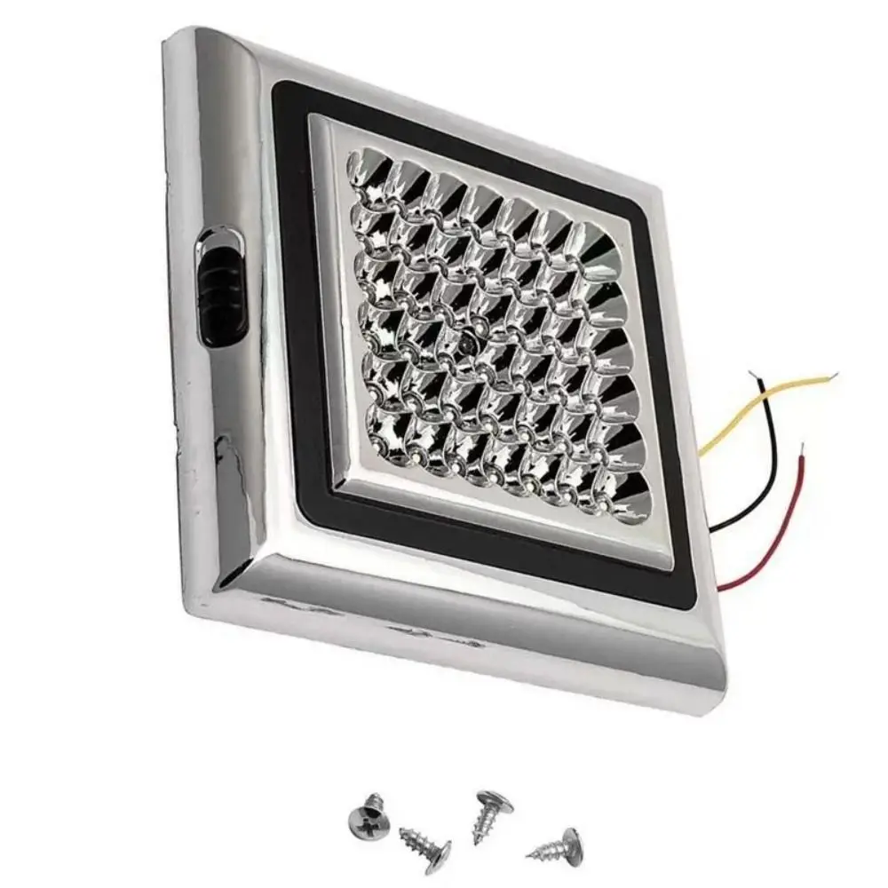 Professional 42LED Car Interior Light Chrome Housing Universal Ceiling Dome Light Durable Vehicle Trunk Ceiling Lights RV