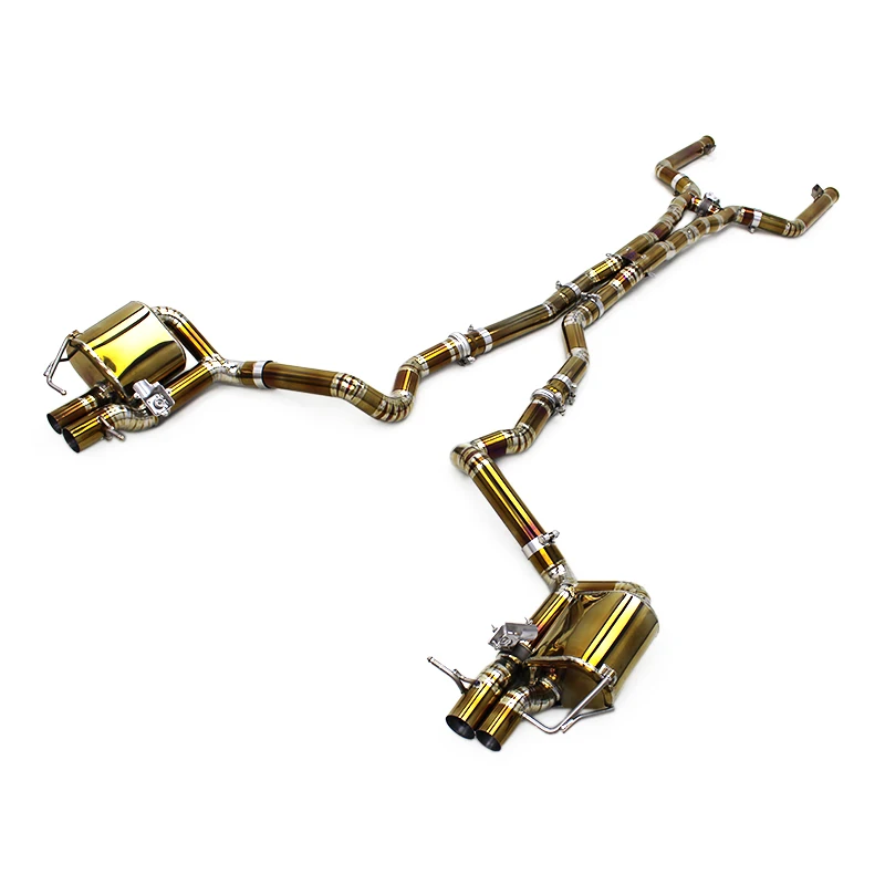 

OEM Valve Exhaust Pipes For Mercedes-Benz C63 AMG W205 4.0T 2015-2020 Muffler Titanium Golden Catback