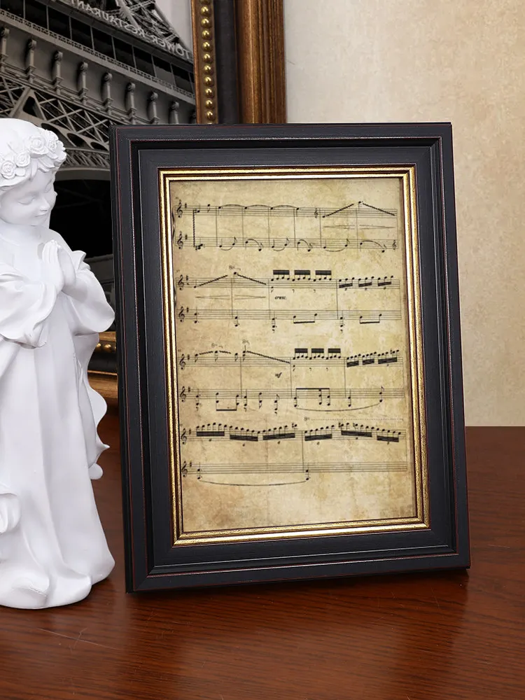 

Винтажная фоторамка в средневековом стиле, пустая, настенная, в виде пазла, черная, для демонстрации, на заказ, для фотокарточек, декор для дома