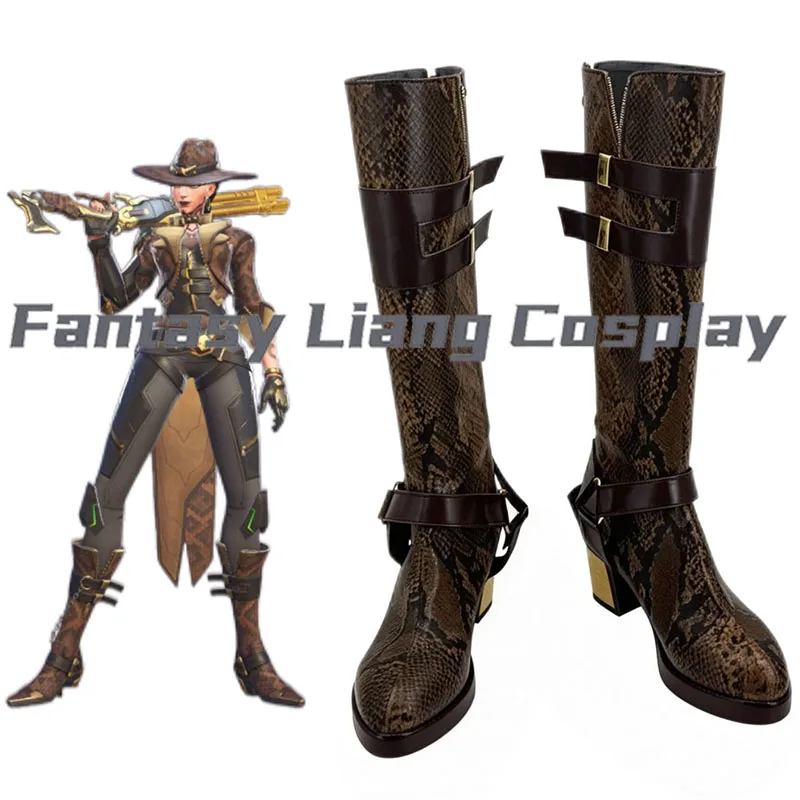 Game Ashe Mizuki Venture Cosplay Shoes For Men Women Halloween Carnival Party Dress Up Comic Con Plus One