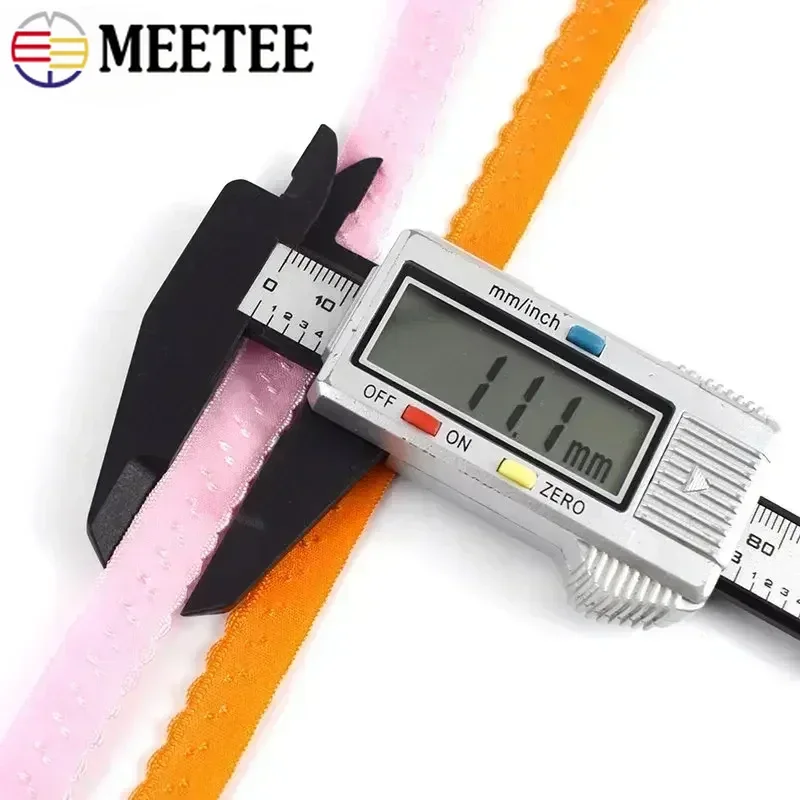 10/20M 11mm Elastic Band Double-layered Folding Lace Rubber Ribbon Bra Underwear Shoulder Strap Stretch Tape Sewing Accessory view 3