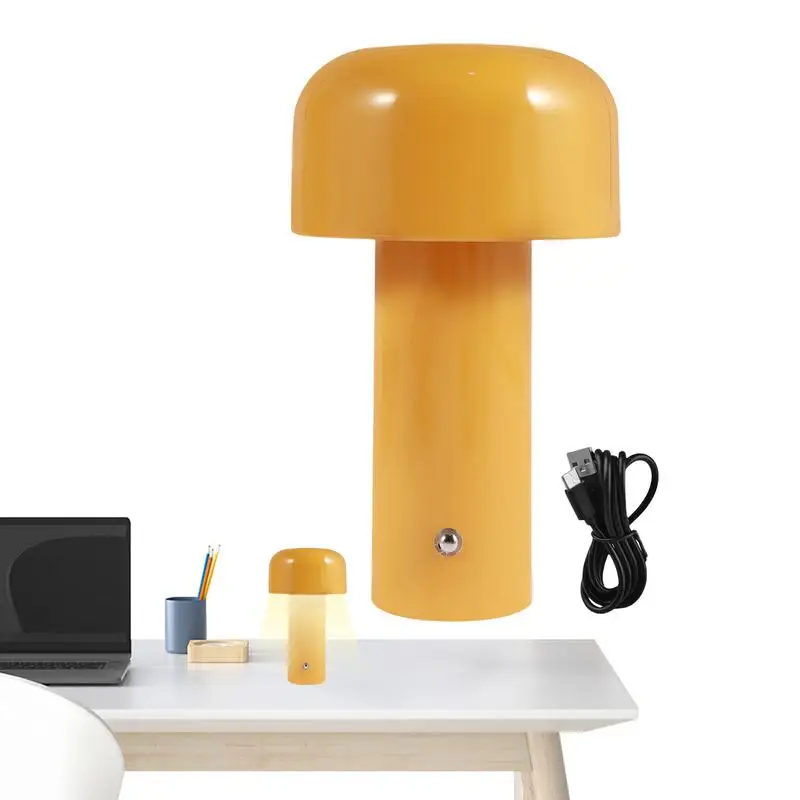 

Mushroom Nightlight Aesthetic Mushroom Desk Lamp Mushroom Ambient Light Table Decorations Rechargeable Portable Night Light For