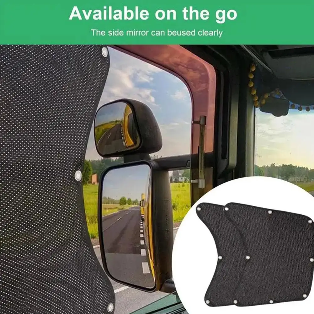 Semi Truck Side Window Shade 2pcs Car Sun Shade accessori per lo Styling protezione UV Side Window parasole Mesh schermi per Tru Z2I7