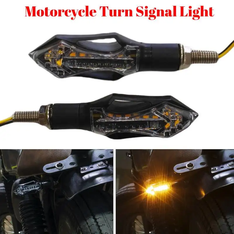 Motorcycle Turn Signal Light 12V 8mm LED Turn Signals Indicator Blinker Lights For Honda For Yamaha Bobber For Cafe Racer