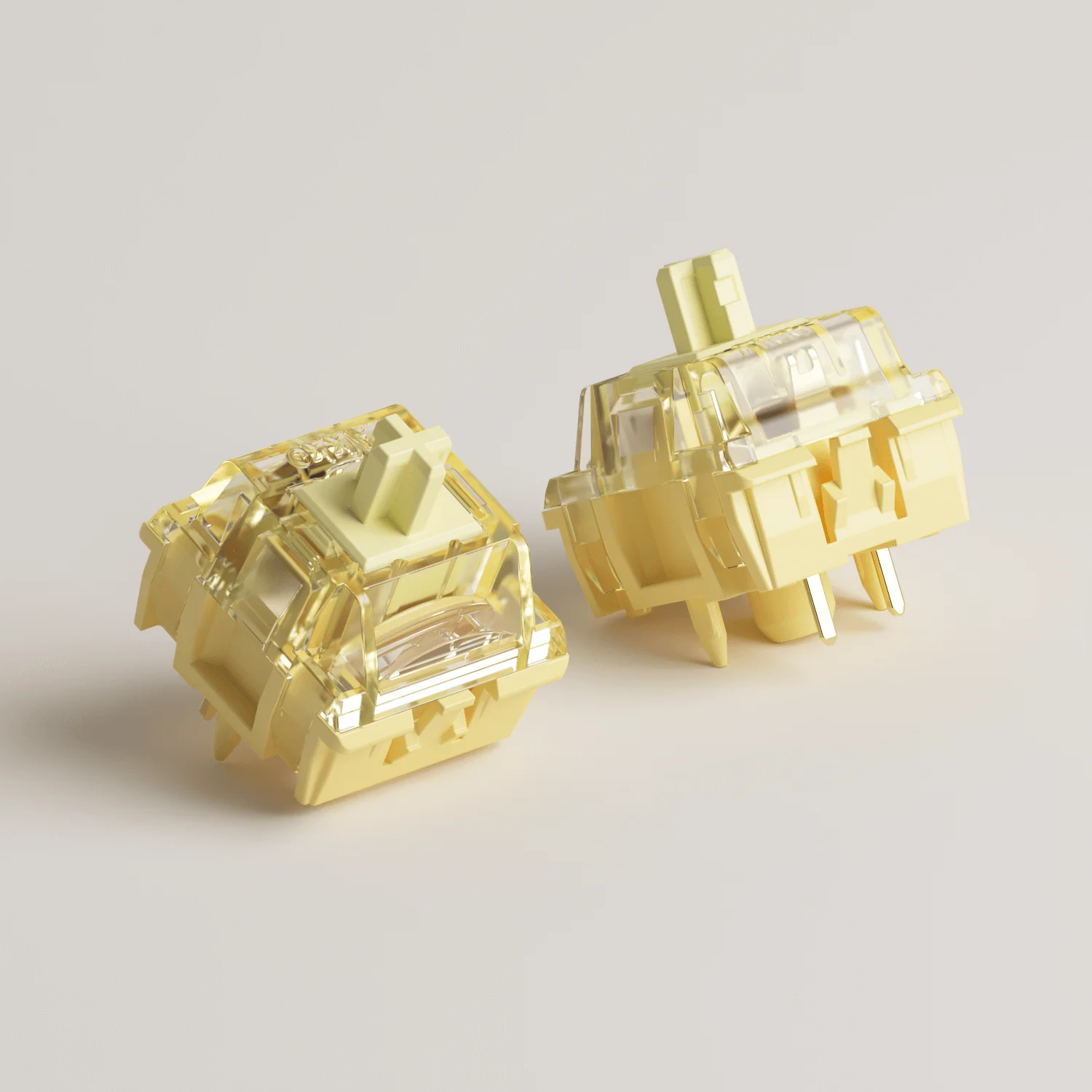 Akko V5 Pro Cream Yellow Switch 5 Pin 50gf Thocky Linear Switch Factory Lubed Compatible with Cherry MX Mechanical Keyboard