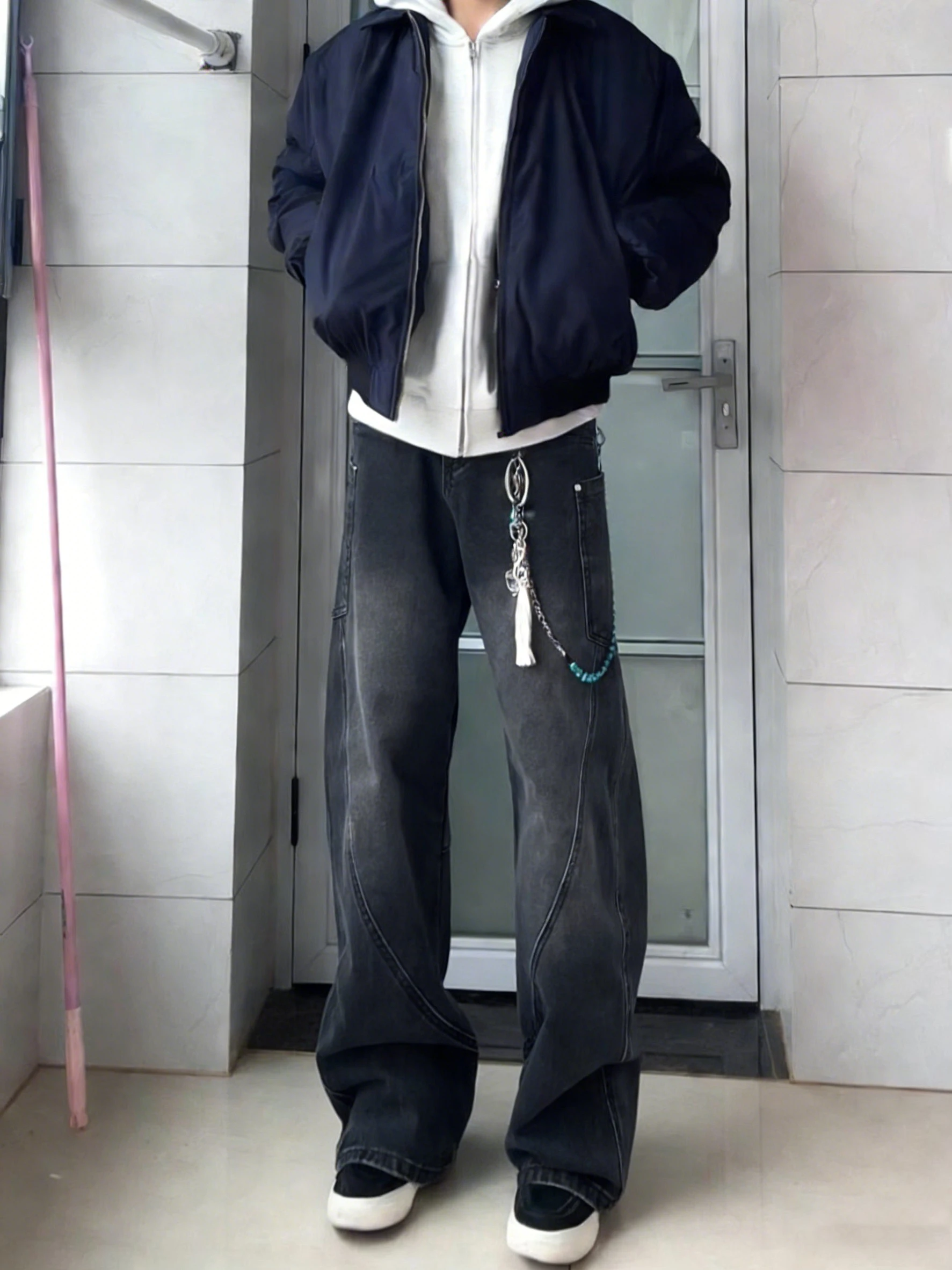 

Мужские джинсы Bla A-Line Knife из денима: американские, стильные, премиум-класса, широкие, рабочие, прямого кроя, свободные, повседневные