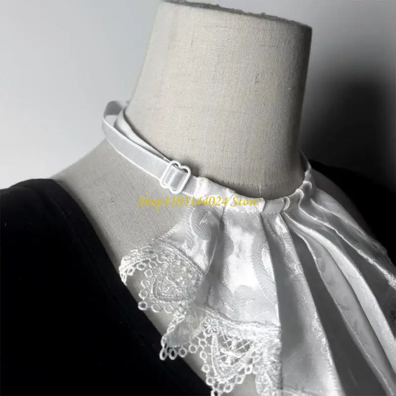 N5KE Jabot Sweet Multi Layer Lace Flouncing Detachable Collar For Women  Accessory