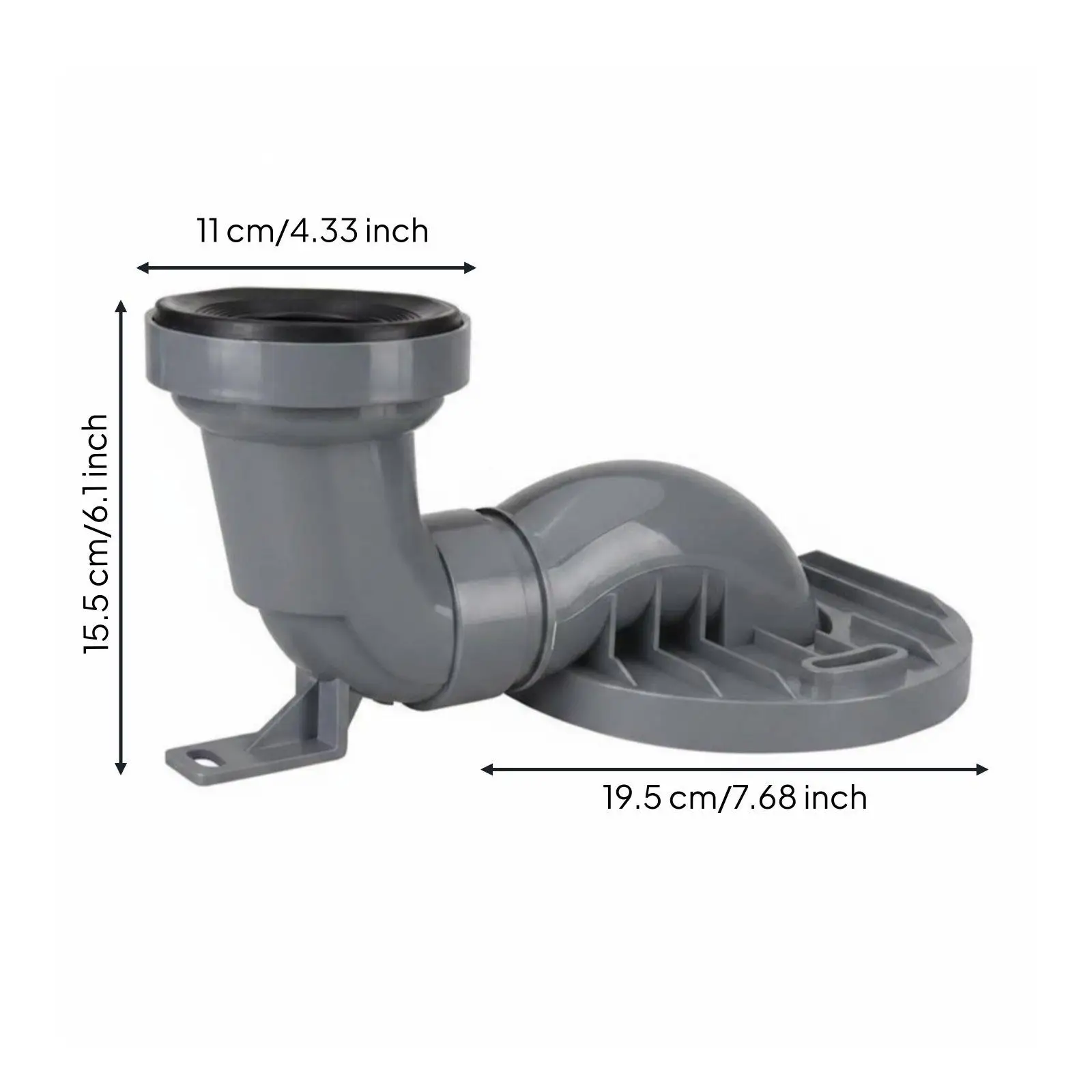 Toilet Offset Drain Connector Leak-resistant Installation Accessory for Complete Toilet Kit Washroom Plumbing view 5