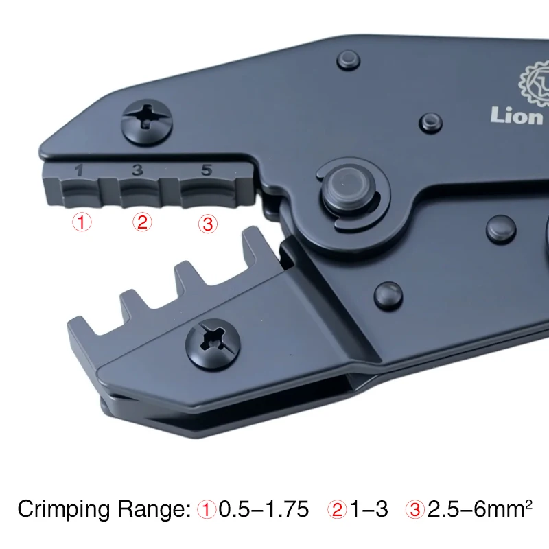 HS-103 Nippel-Crimpzange mit Anschlüssen – 1,0–6,0 mm2 Kit, 2025, neues CE-Ratschen-Werkzeugset für die Automobilelektrik – Detail 6