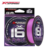 Ygk g-soul X16 hilo de pescar trenzado 100/150/200/300/500M para equipo de pesca carpa multifilamento tejidos fuertes con cable PE