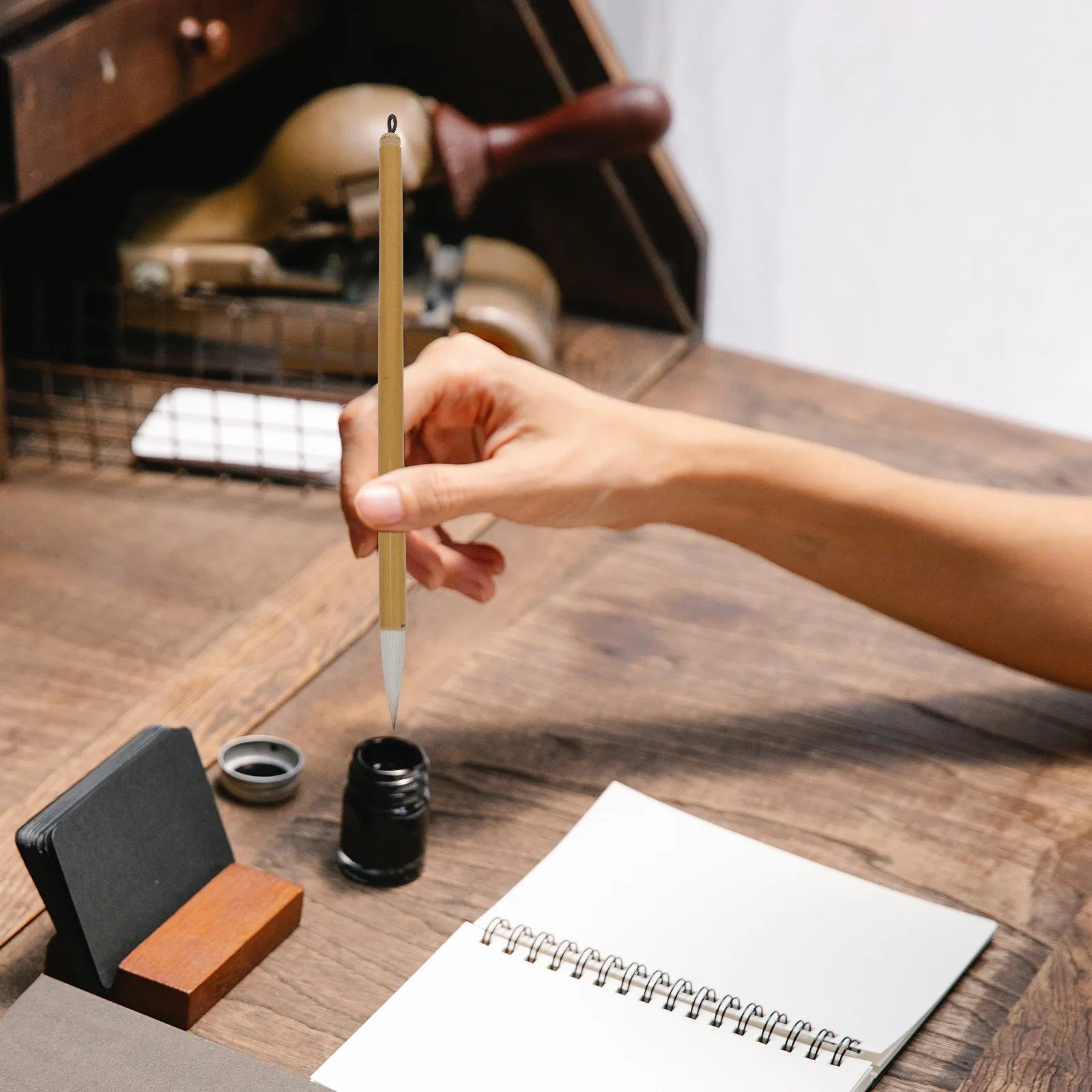 Chinese Calligraphy Brush Pen for Learning and Art Practice Sturdy Non Shedding Hair Smooth Ink Flow Suitable for Drawing