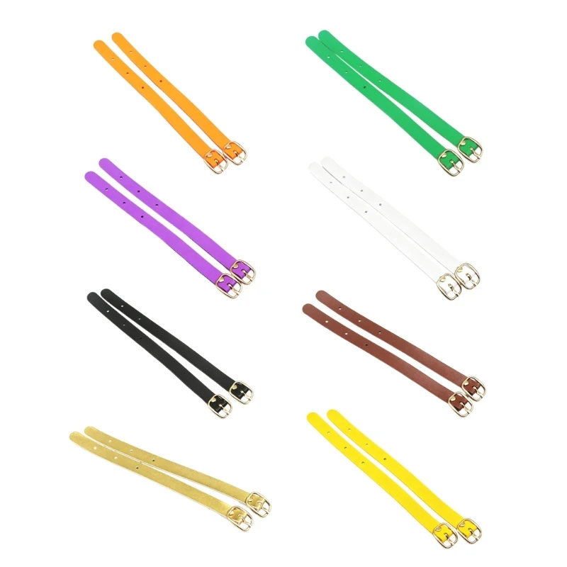 340D 7.48Inches Pu Leather Luggage Straps Bag Name Tages Loop for Identification Card