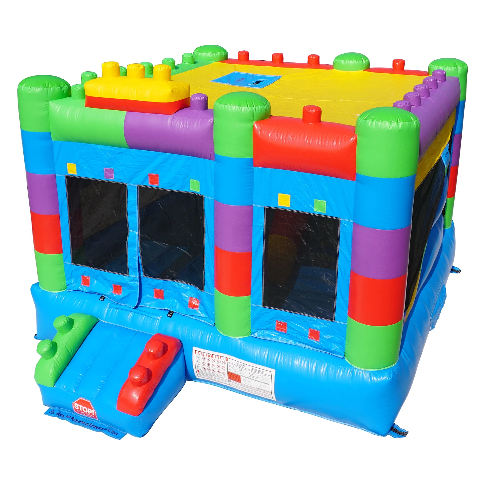 Semi Commercial Bounce House for Big Kids,Built-in Slide,PVC Material,for Backyard Outdoor Party