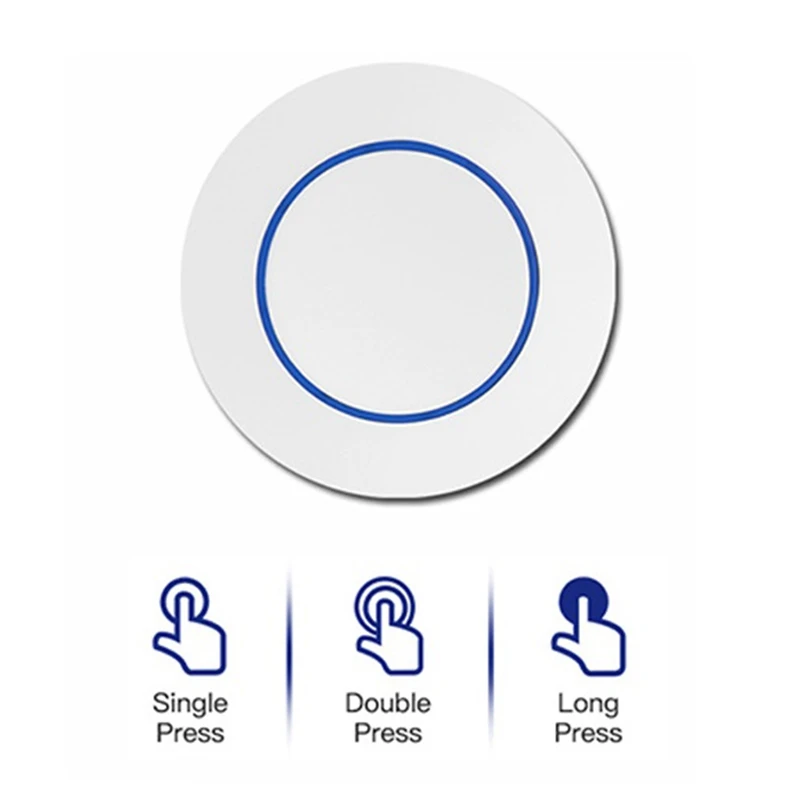 지그비 무선 그래피티 장면 스위치, 흰색, 투야 지그비 다기능 휴대용 편리한 장면 스위치, 약 45x45x14mm