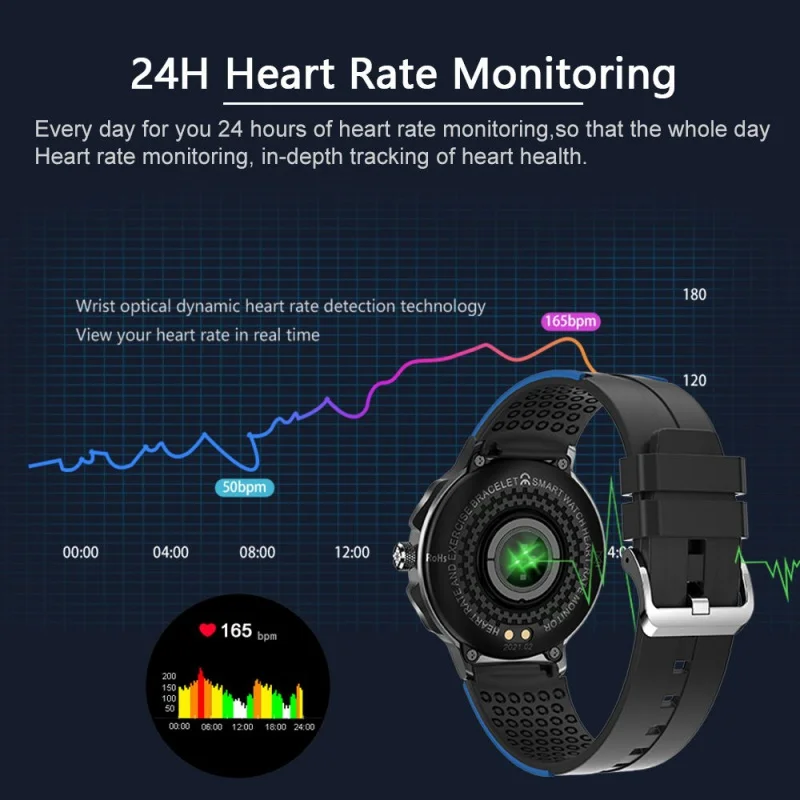 New Fashion Smart Watch Men Women Sport IP68 Waterproof Smartwatch Track Heart Rate Blood Pressure Sleep Watches For IOS Android