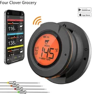 2024 Upgrade Outdoor Digital Wireless Bluetooth Dome Cooking Food Meat Thermometer for Barbecue Charcoal Grill and Oven Smoker