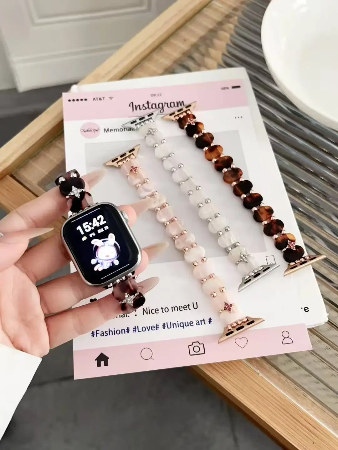 Tali Resin untuk Apple Watch Band 41Mm 40Mm 44Mm 42 46Mm 45Mm 49Mm Tali Elastis Wanita untuk IWatch Seri 10 9 8 6 5 Se 4 Ultra