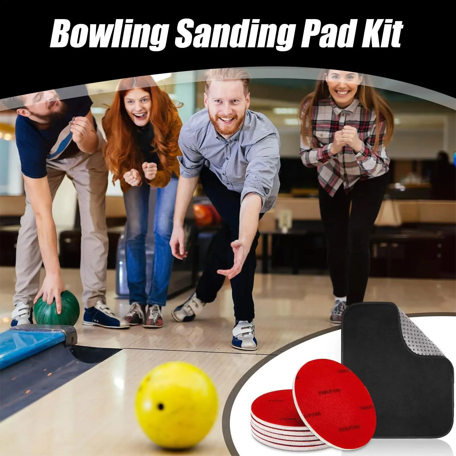 6 قطعة لوحة تلميع البولينج مع 1 قطعة تنظيف الملابس متجمد ورقة كرة البولينج الرملي اكسسوارات لوازم التنظيف العميق أدوات #4