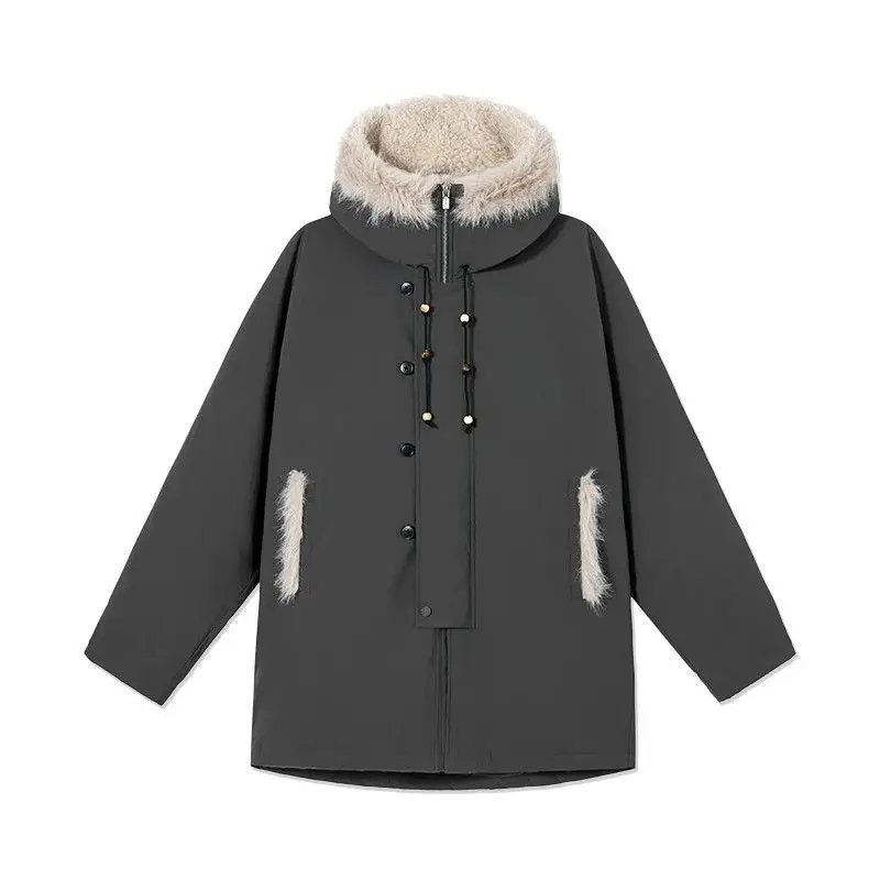 Pai Overcomes Cappotto lungo da donna in cotone nuovo stile 2025 Cappotto invernale in cotone spesso Giacca ampia