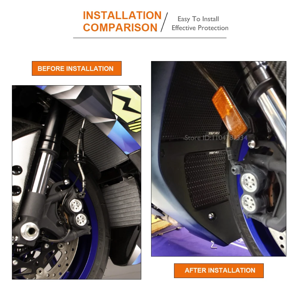 Motorcycle Radiator Grille Guard Oil Cooler Protect Grill Cover For R1 2015 2016 2017-2021 2022 2023 2024 2025 YZF-R1 R1M YZFR1M