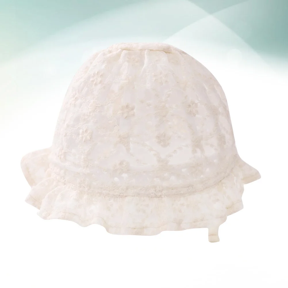 

Yellow Baby Lace Princess Cap Soft Breathable Lace Bonnet Beautiful Floral Headress Perfect Matching Baby Dresses Photography