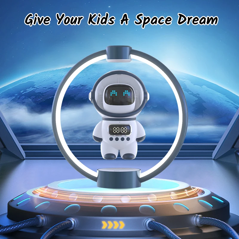 

Floating Astronaut Bluetooth Speaker Levitating Rotation Night Light Desk Decor Wireless Audio Gift for Men Women Kids Birthday