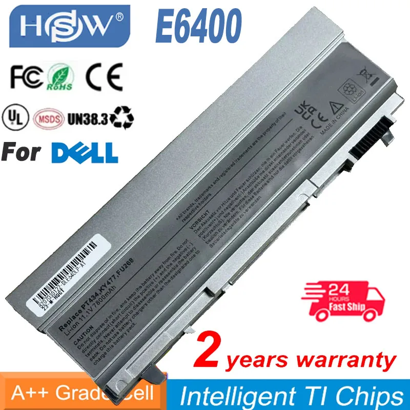 6600mAh 9 Cells Battery For DELL Latitude E6400 E6500 312-0748 312-0754 312-0917 451-10583 C719R KY477 PT434 U844G