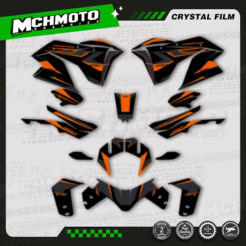 

MCHMFG Full Set Motorcycle Graphics Decals Stickers Kits For KTM ADV 1290 R S 2017 2018 2019 2020