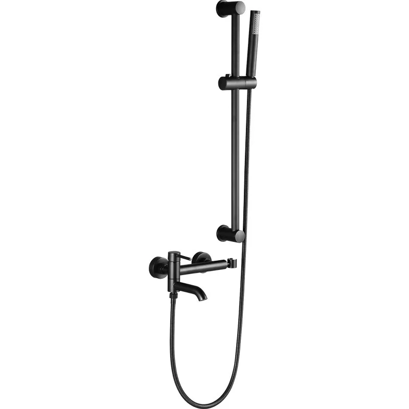 All-copper bathtub faucet, shower set, simple multifunctional spray gun