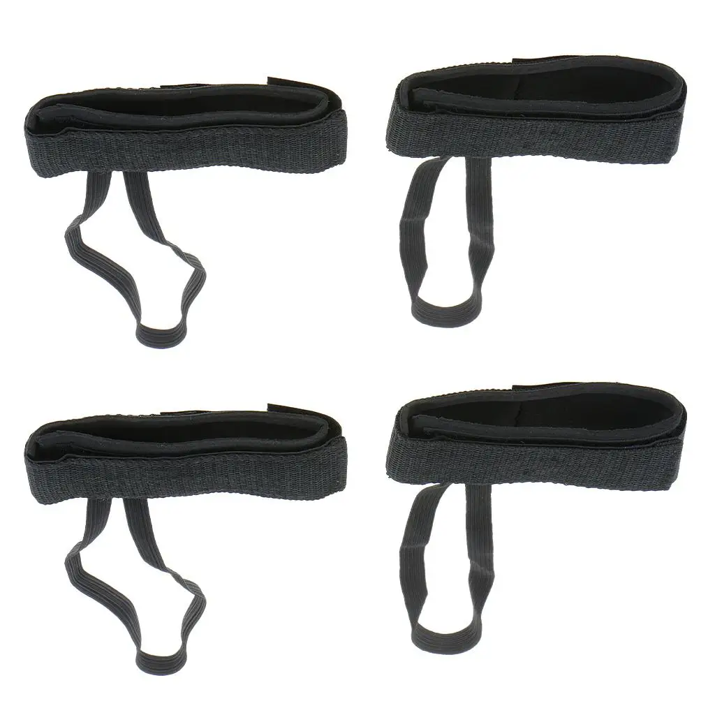 2-parowe regulowane płetwy na deskę Bodyboard Fin Savers Tetherers Leashes Flippers Swim Dive Fins - Black