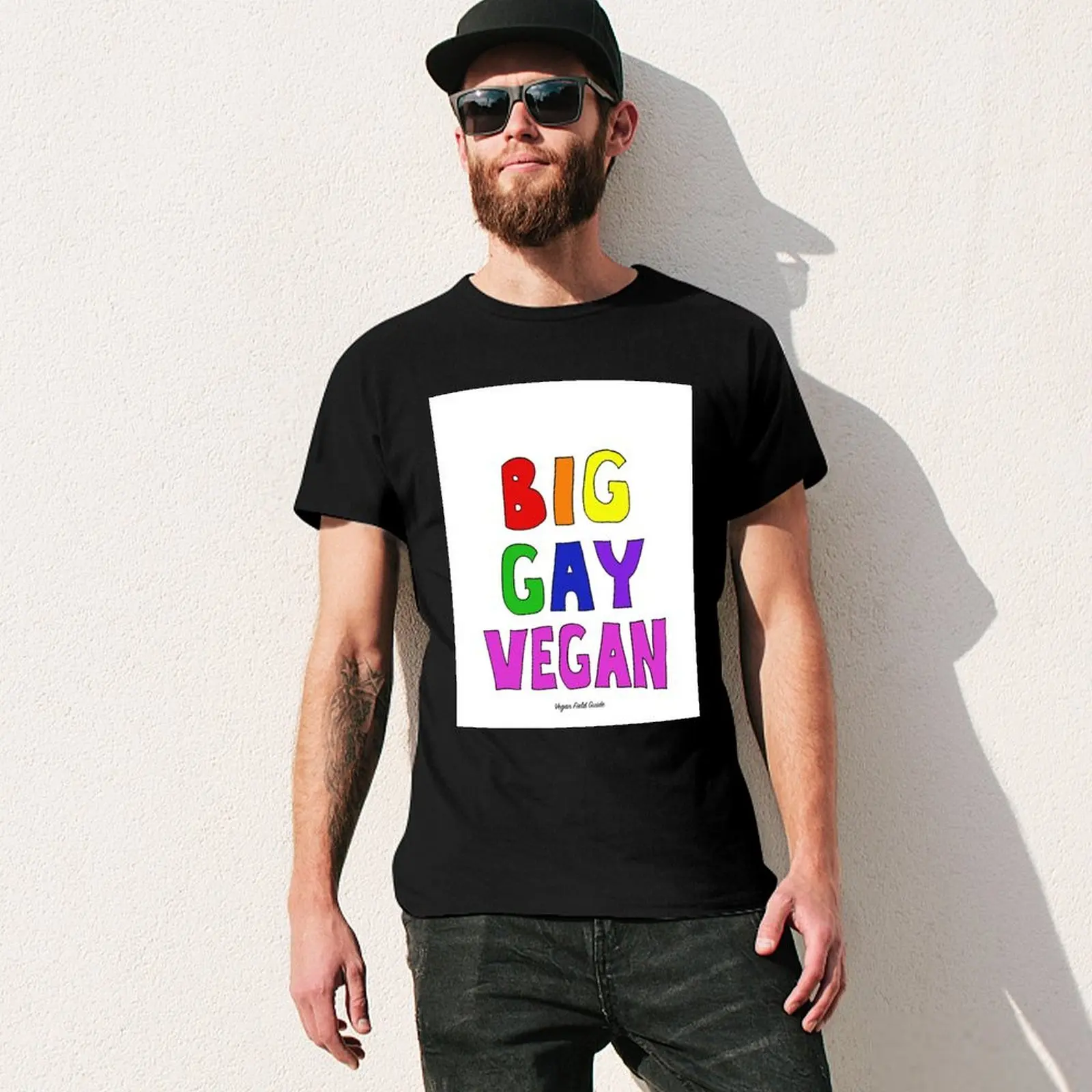 Big Gay Vegan T-Shirt graphics graphic t shirts basketball graphic tees T-shirt men