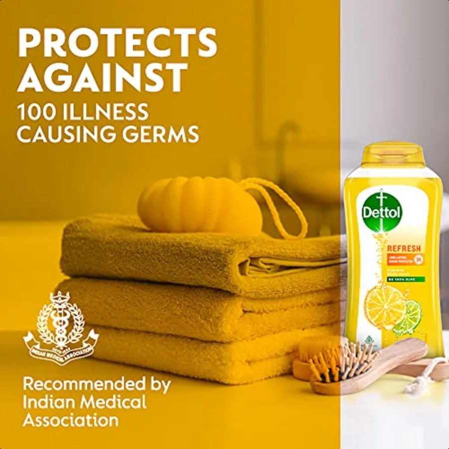 Gel de banho e lavagem corporal Dettol Refresh 250ml