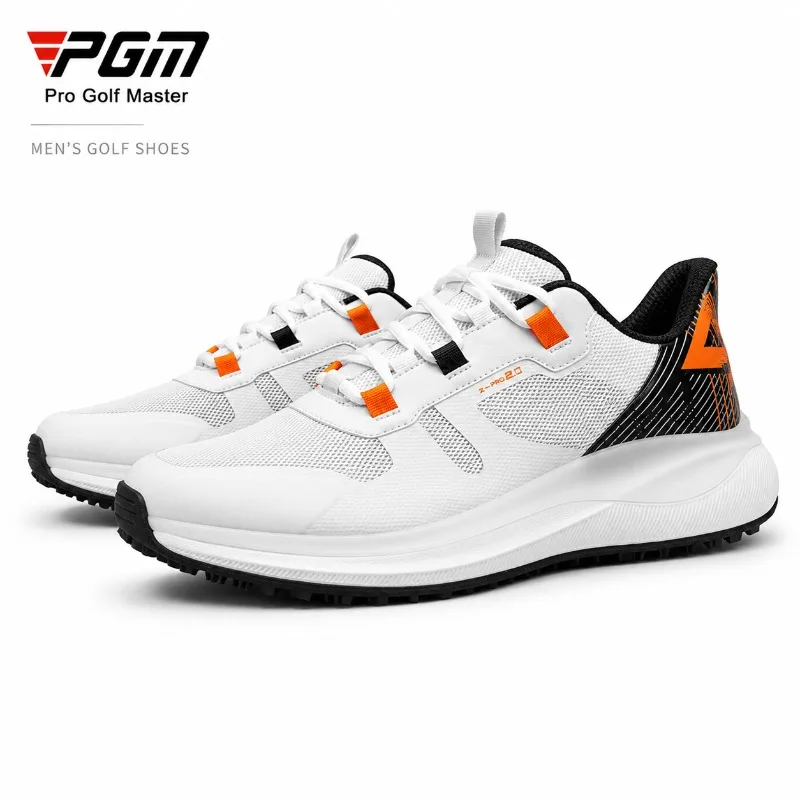 PGM Men Golf Shoes Breathable Anti Slip Spikeless Golf Sneakers Summer Cushion Rebound Lightweight Sport Shoes