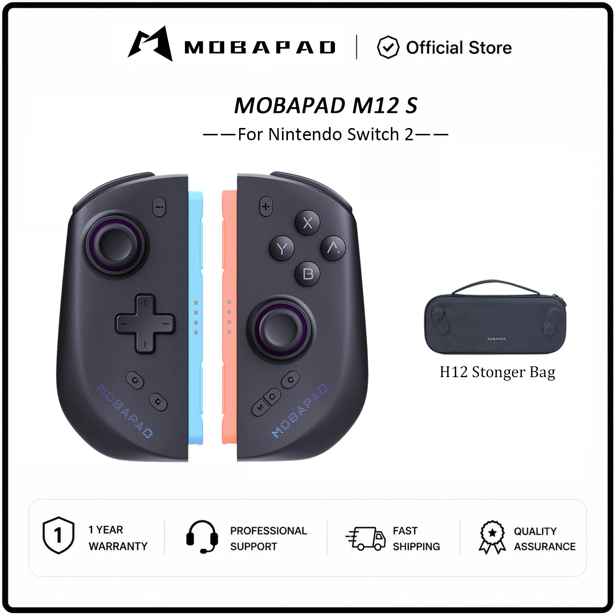 MOBAPAD M12 HD / M12 S Wireless Joypad for Nintendo Switch 2 With TMR Joystick Mechanical Buttons Remap Macro Gamepad image 3