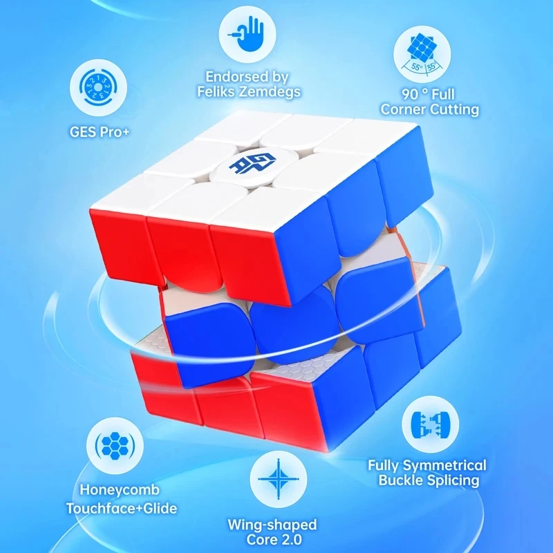 لغز مكعب سحري احترافي ، لعبة هدية للأطفال ، GAN356 ، RS2 ، 3x3x3 ، 3x3