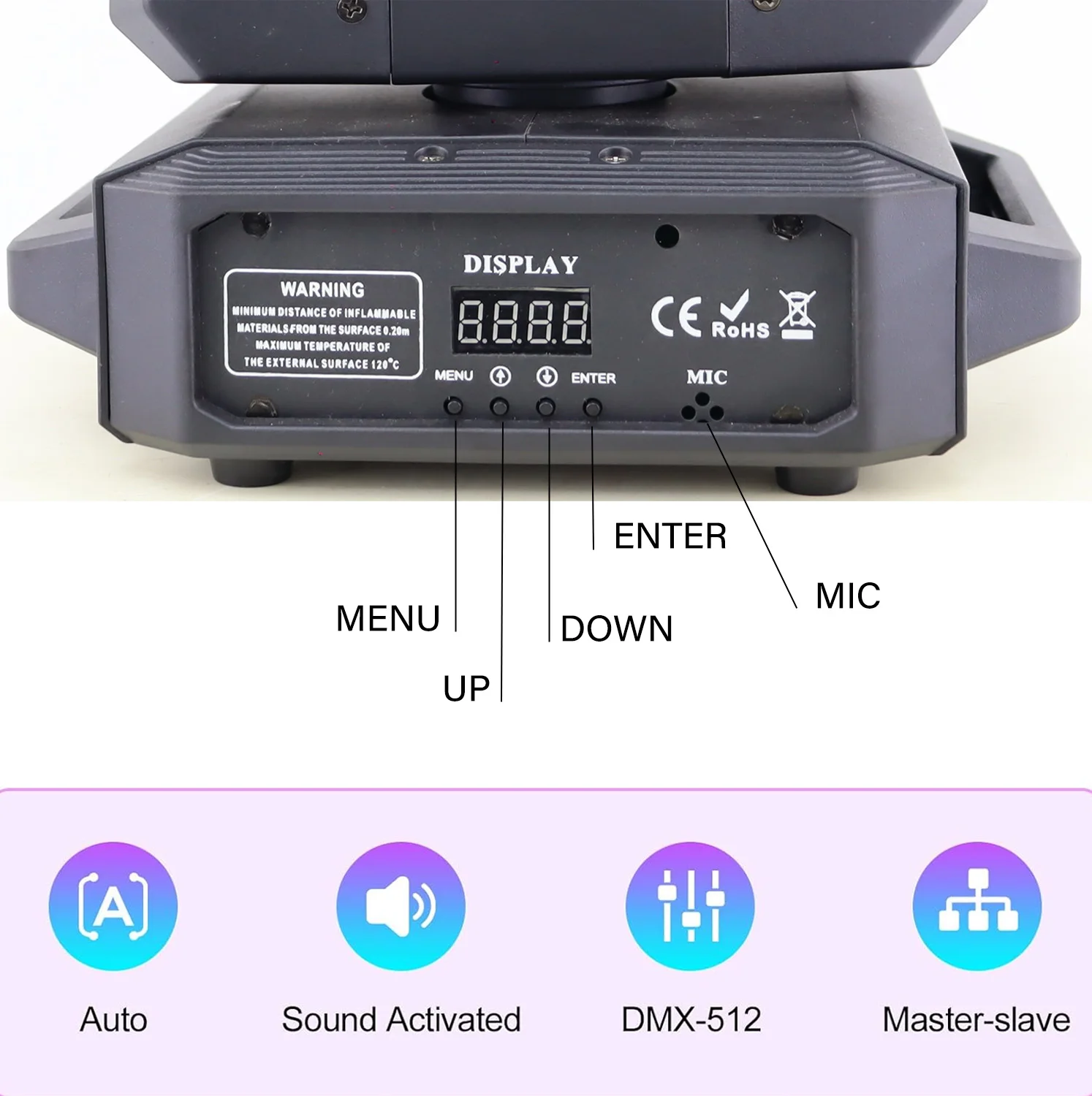 LED Moving Head Light 200W Beam+Spot+18 Rotating Prisms+Rainbow 12 Gobo 8 Color Effect Dj Dmx Stage Light Effect Light Disco Bar