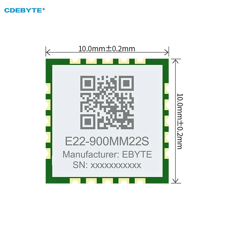 SX1262 LoRa Module 868/915MHz CDEBYTE E22-900MM22S Ultra-Small Size IPEX/Stamp Hole 21.5dBm 7KM SMD RF Transceiver Module