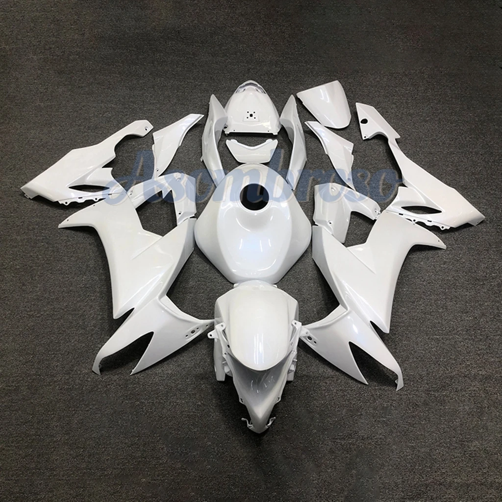 Pearl White Full Fairing Kit For Ninja ZX10R 2008 2009 2010 ZX 10R 08-10 ZX1000 Customized Motobike Racing bodywork shell